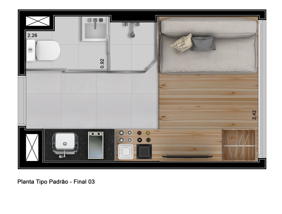 apartamento 10m2 preço