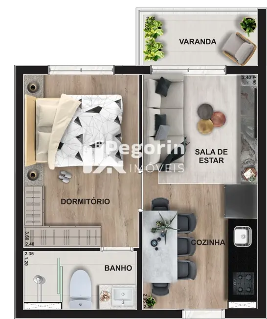 apartamento compacto 30m2