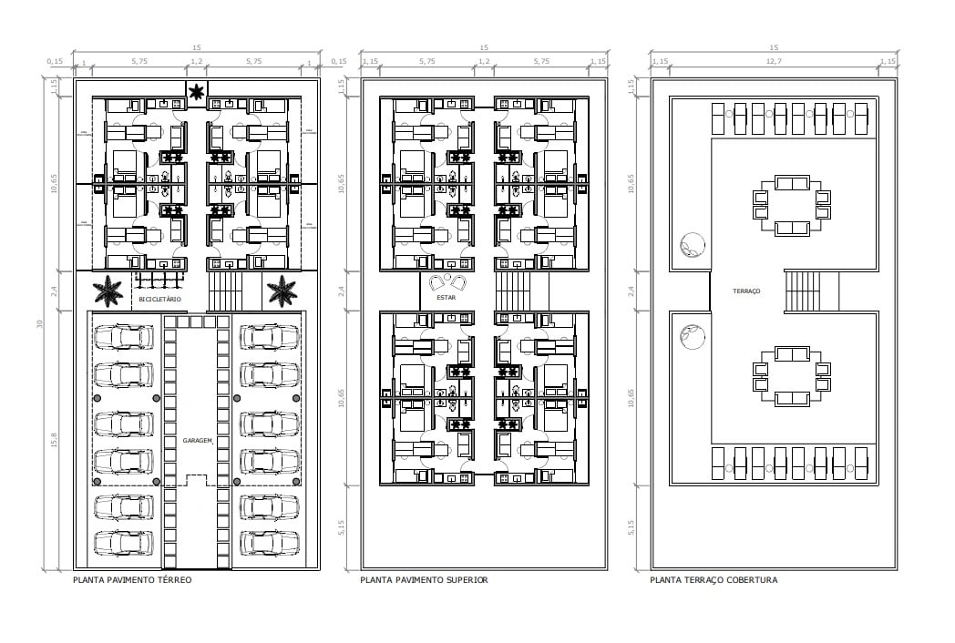 planta apartamento 30m2 studio