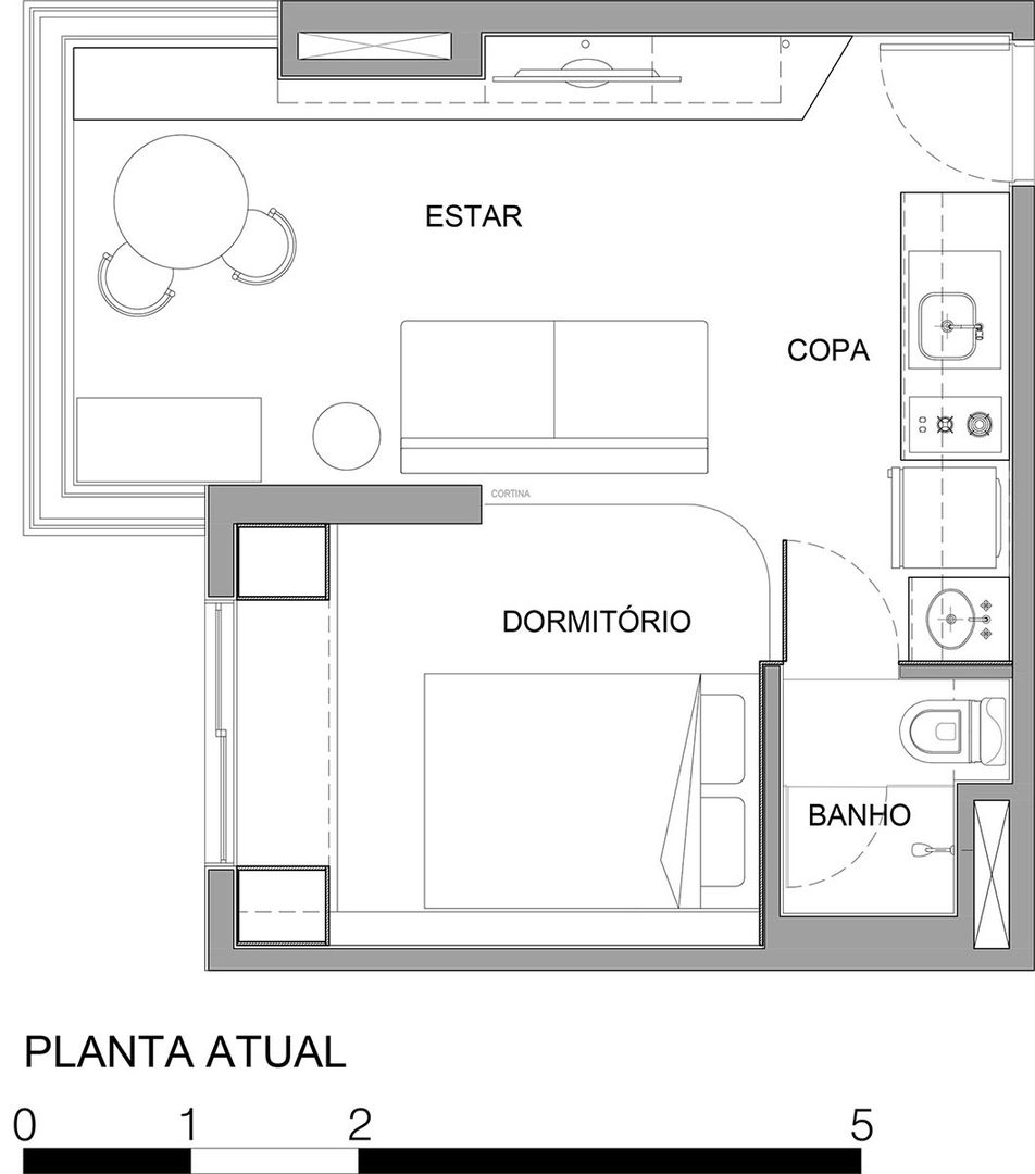 plantas de apartamentos pequenos 30m2