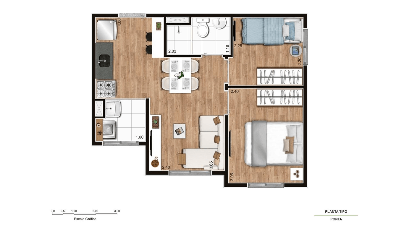 Apartamento compacto São Paulo