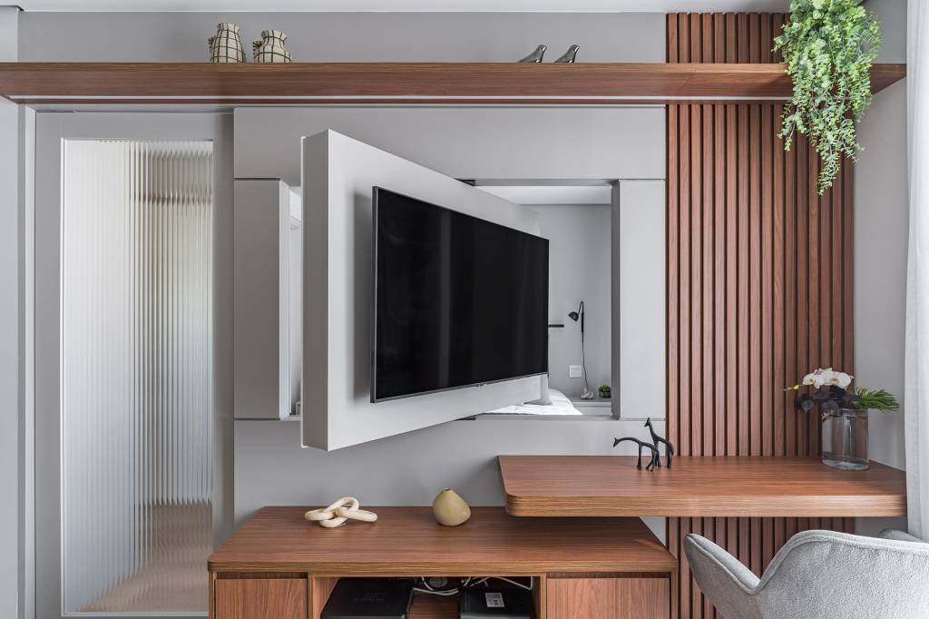 apartamento 42m2 decorado com cozinha americana