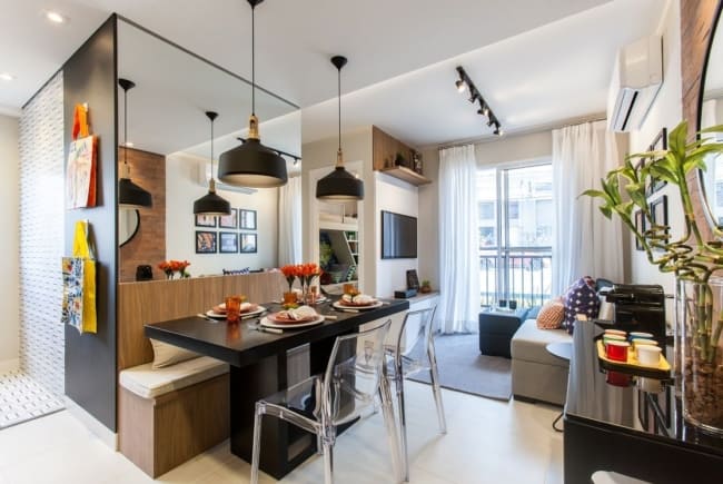 apartamento 42m2 decorado para alugar