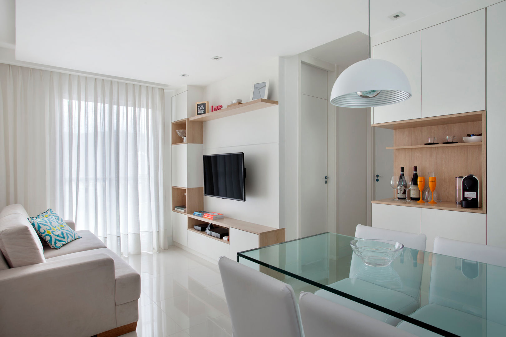 apartamento 45m² decorado simples