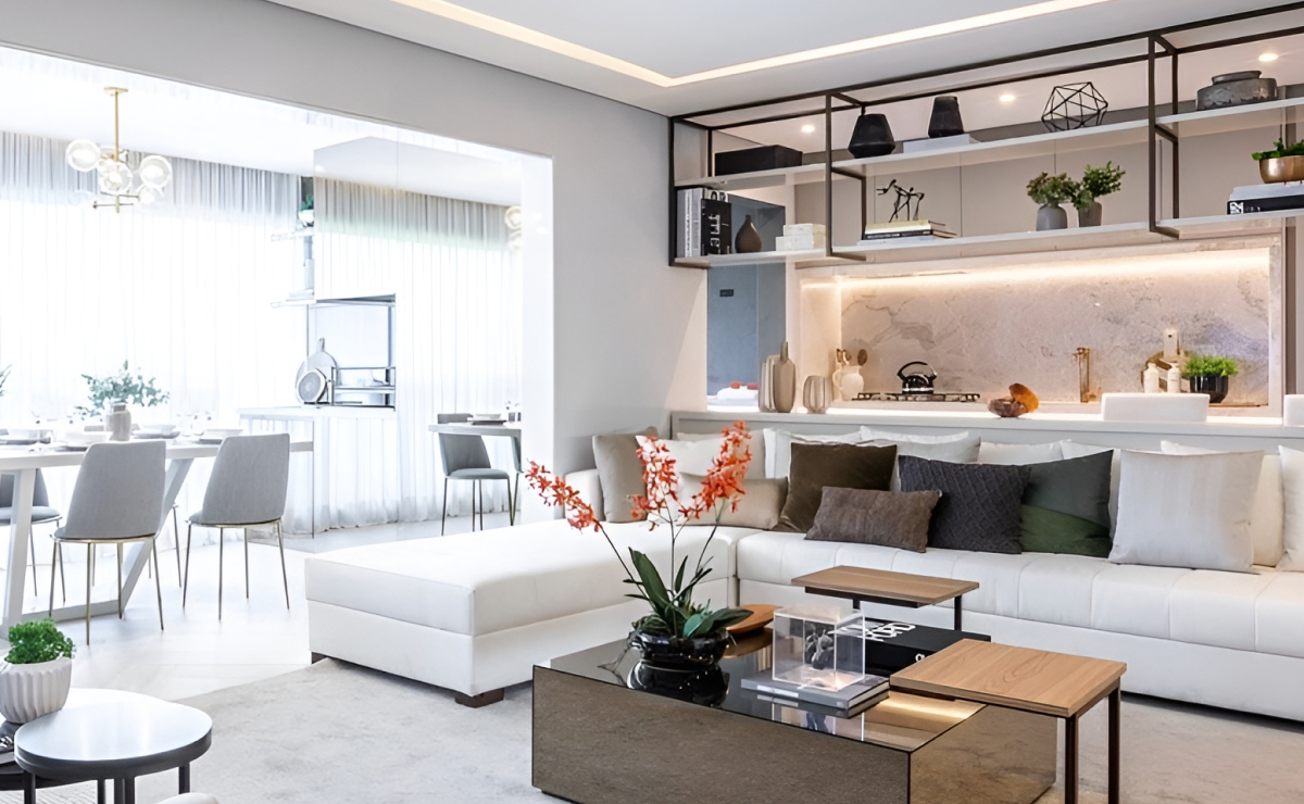 apartamento 45m² decorado moderno