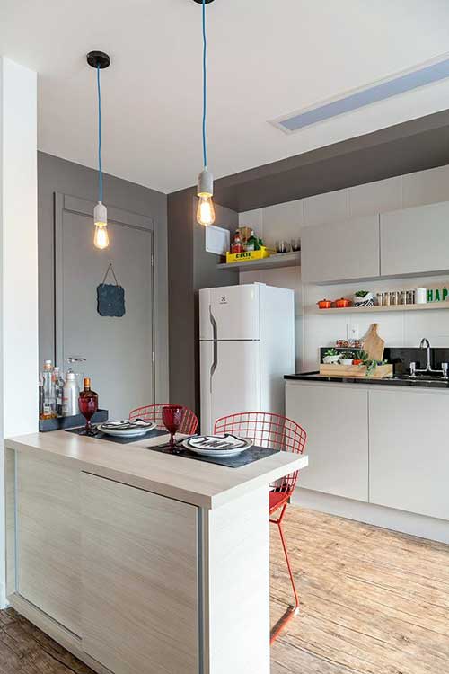 apartamento 45m² decorado antes e depois