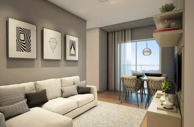 apartamento 45m² decorado escandinavo