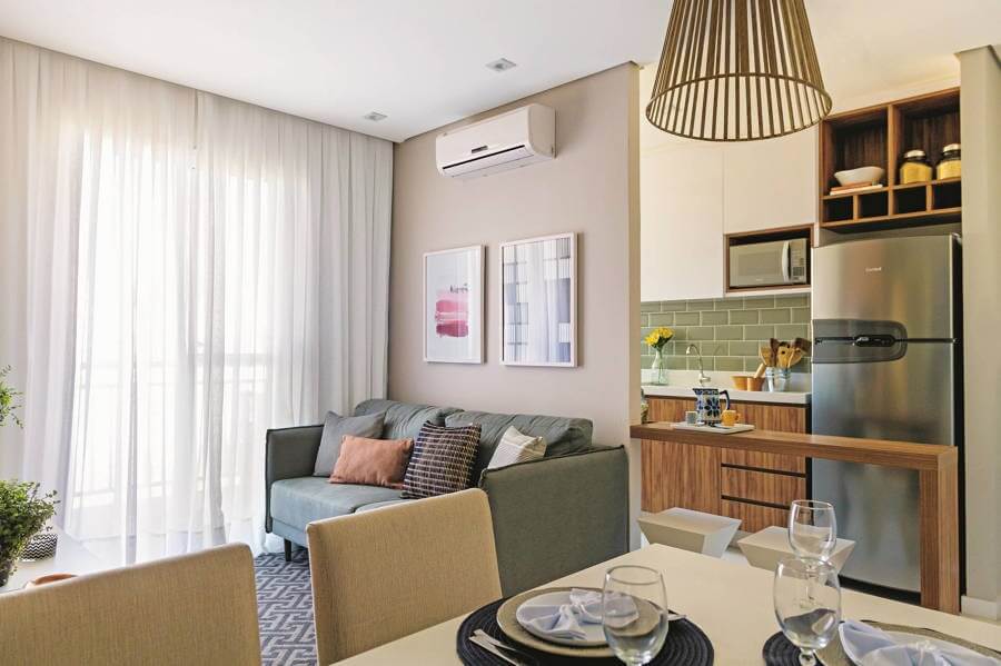 apartamento 45m² decorado barato