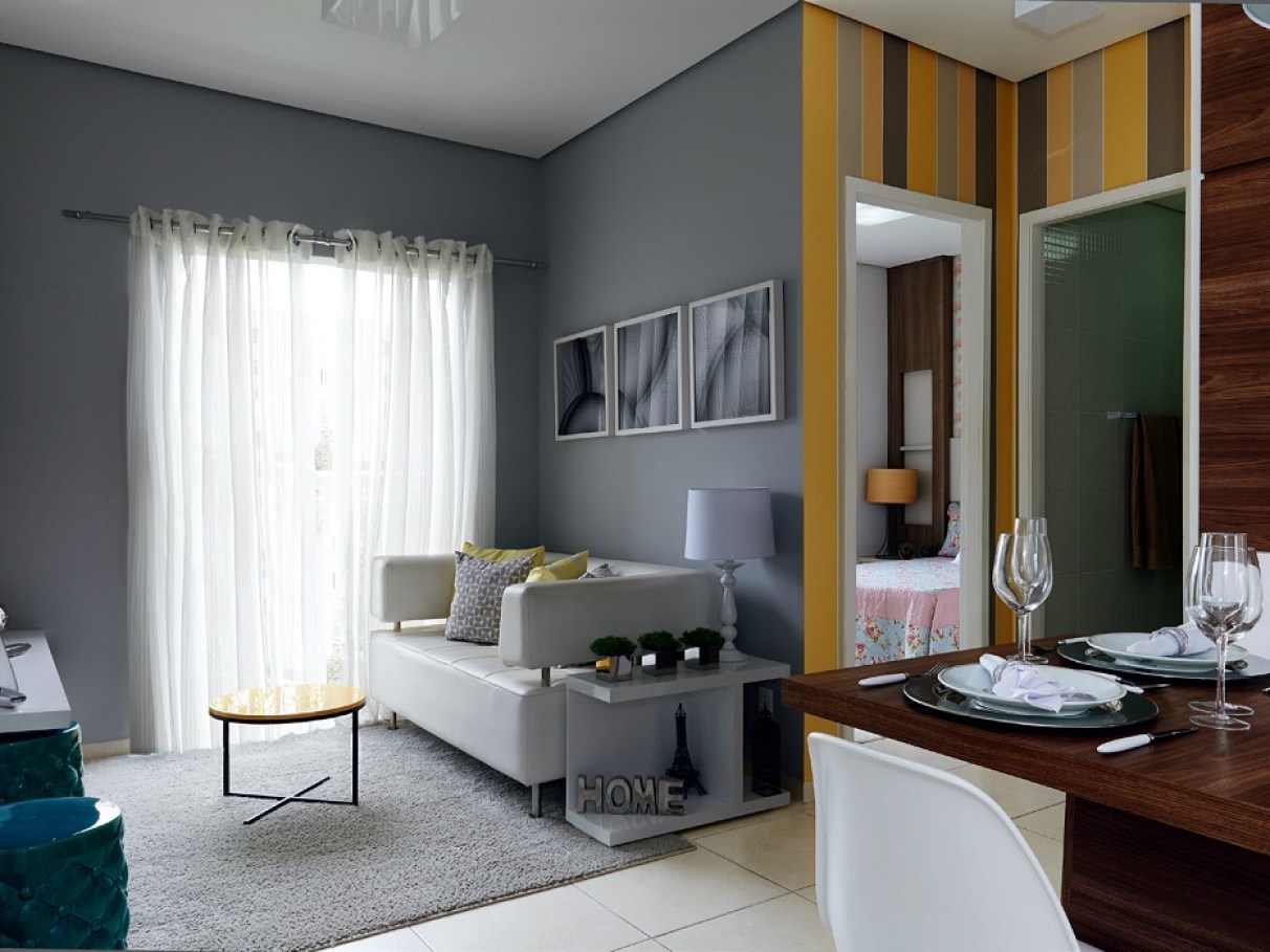 apartamento 45m² decorado com iluminação LED