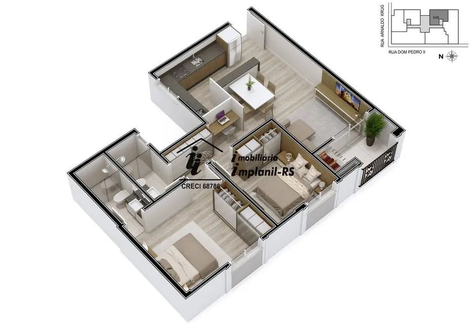 apartamento 45m2 pequeno