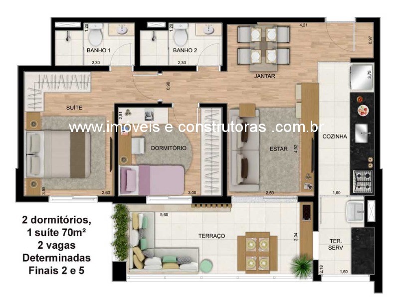 moveis planejados apartamento 70m2