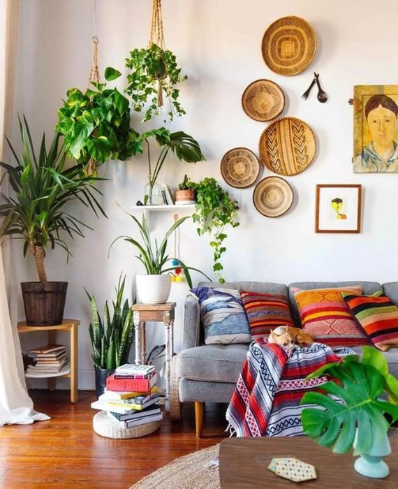 cores boho chic apartamento