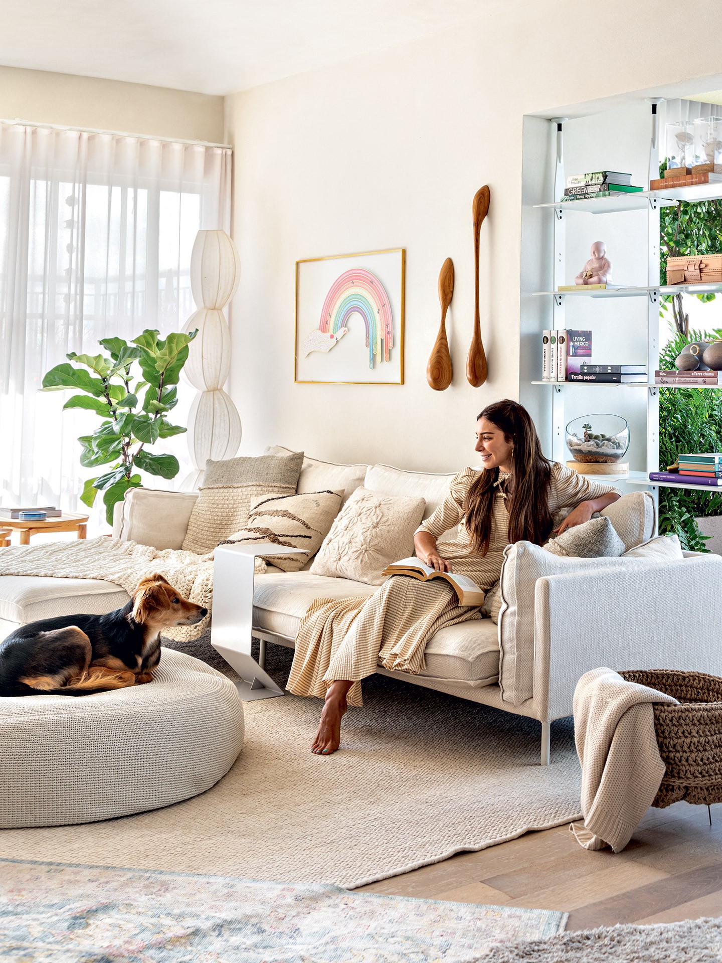 apartamento boho chic simples