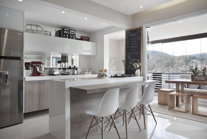 apartamento conceito aberto decoração