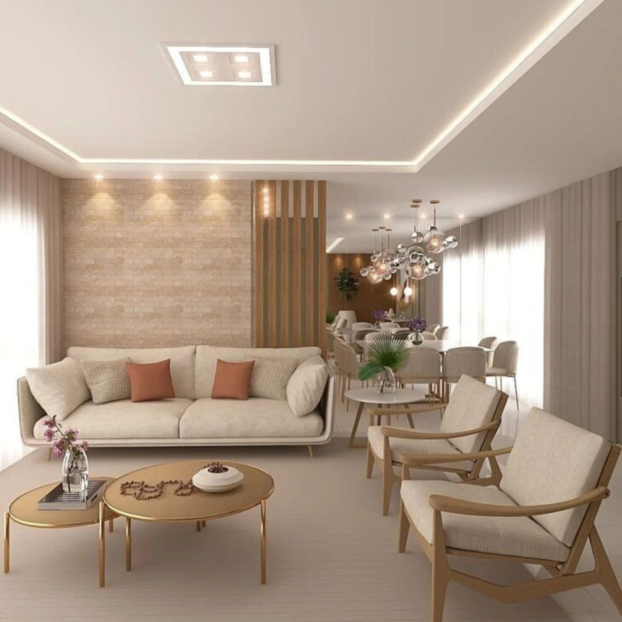 design de interiores apartamento compacto luxo