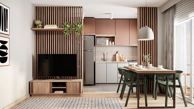 apartamento pequeno moderno decoração