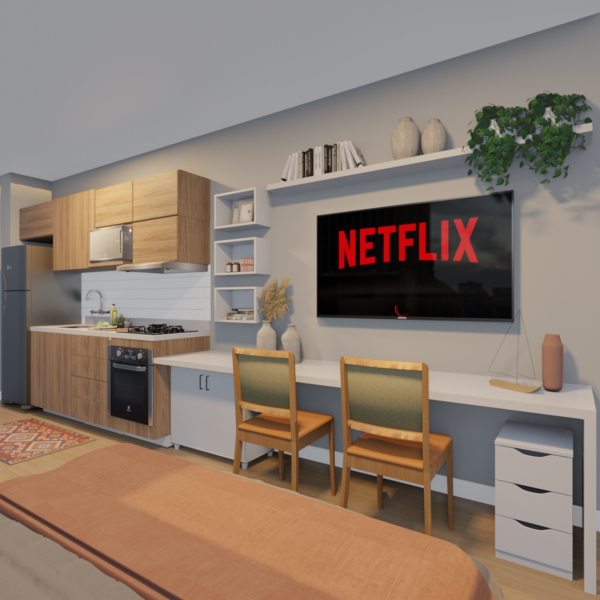 apartamento pequeno decorado minimalista