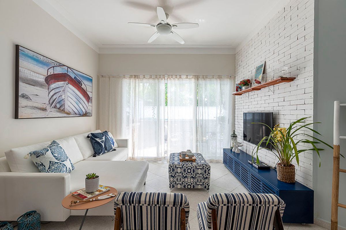 decoração apartamento pequeno praia
