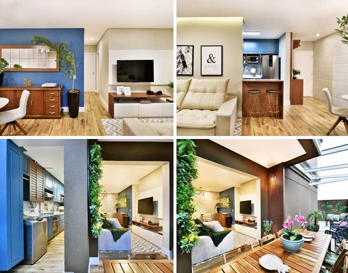 apartamento garden decorado com cobertura retrátil