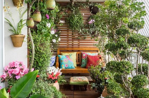 apartamento garden decorado com balizadores