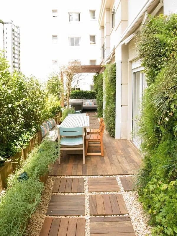 apartamento garden decorado com plantas