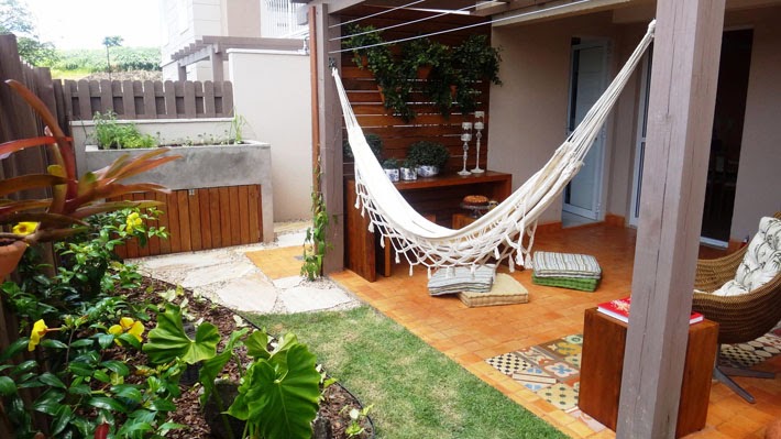 Apartamento garden pequeno decoração