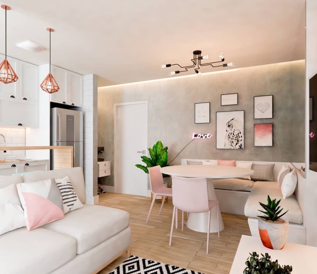 decoração minimalista apartamento pequeno