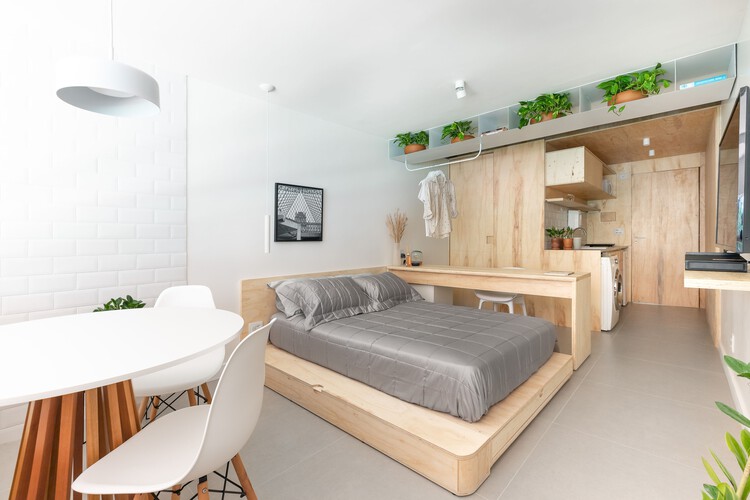 apartamento moderno pequeno cozinha integrada