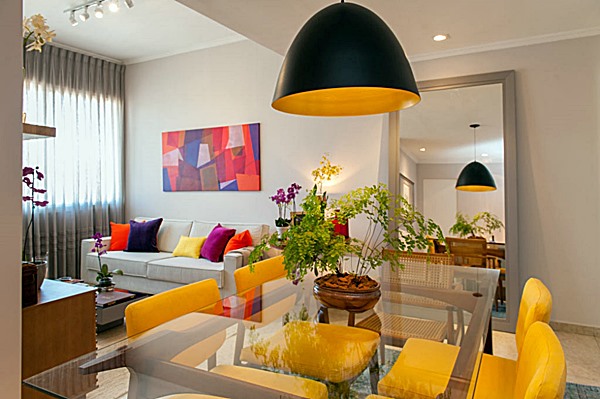 cores para apartamento pequeno