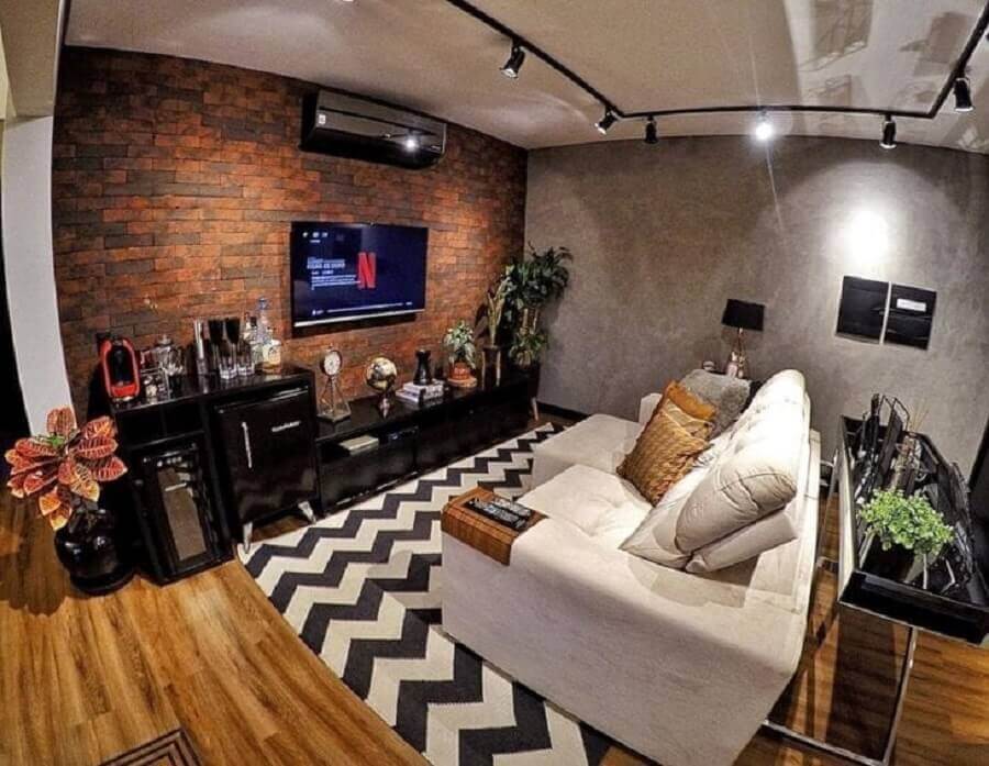 estilo rústico em apartamento pequeno