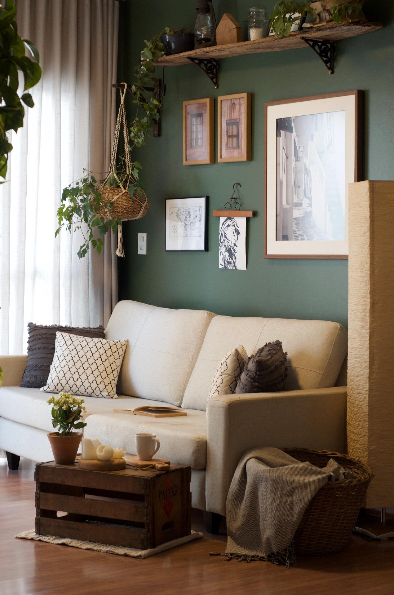 apartamento com elementos rústicos e modernos