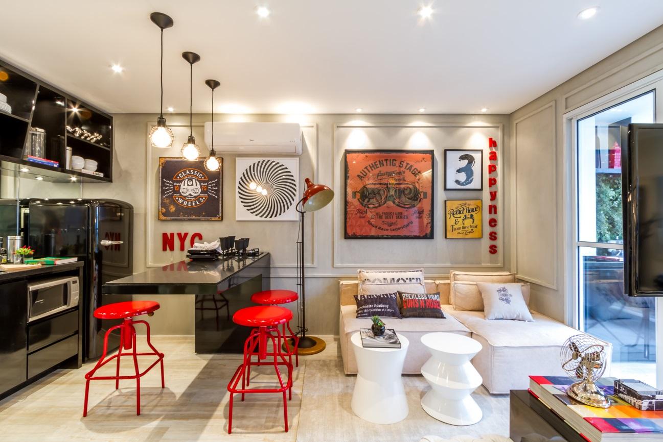 apartamento studio 25m2 decoração