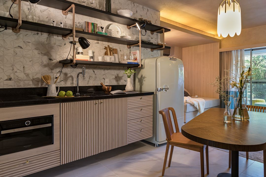 decoração vintage apartamento pequeno