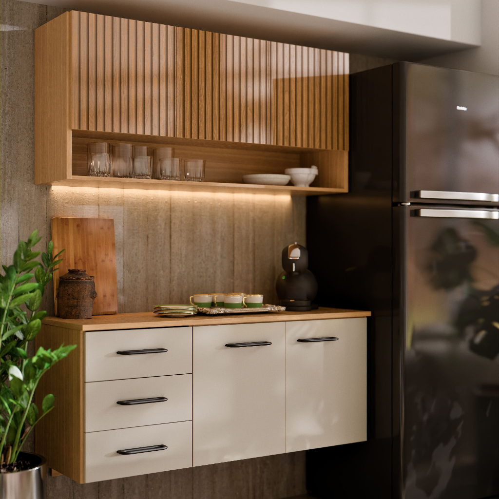 armário de canto para cozinha de apartamento
