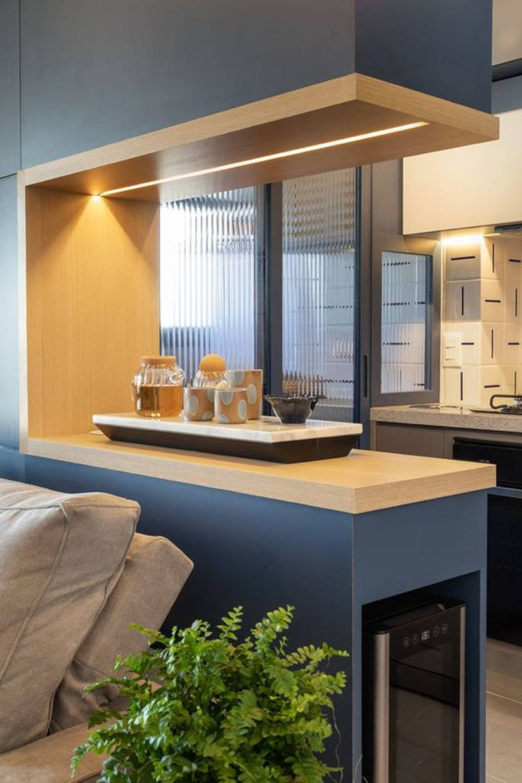 balcão estreito apartamento