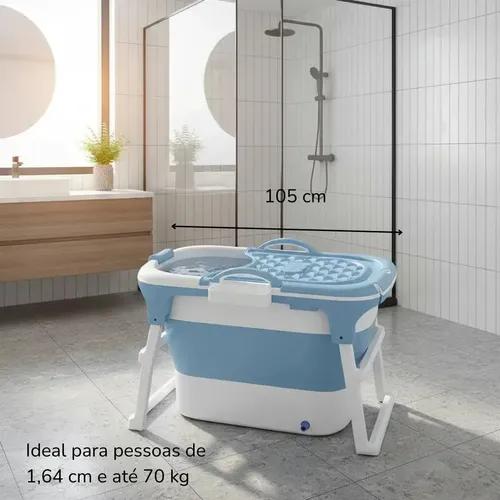 Banheira dobrável para apartamento