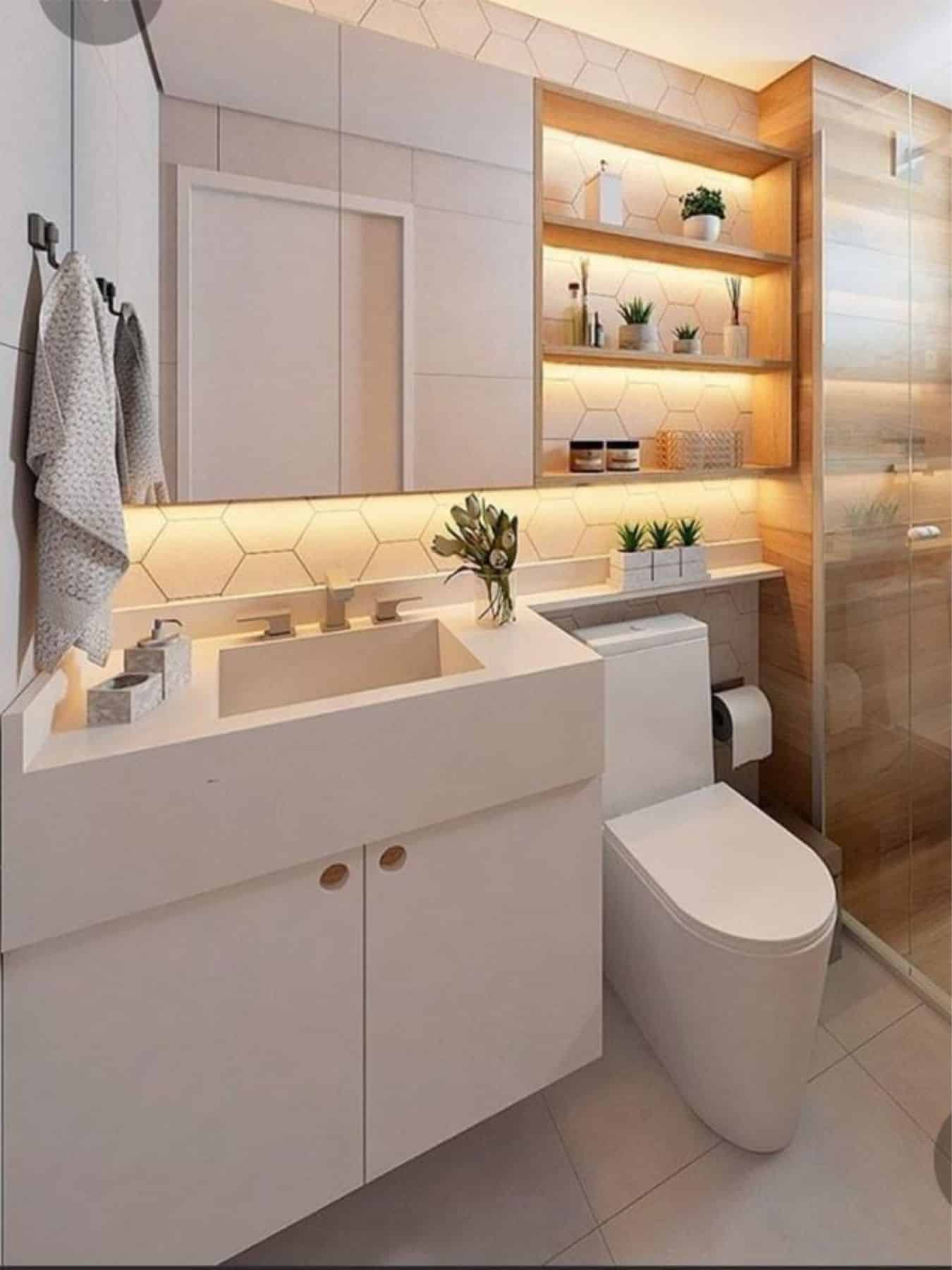 banheiro planejado apartamento clean