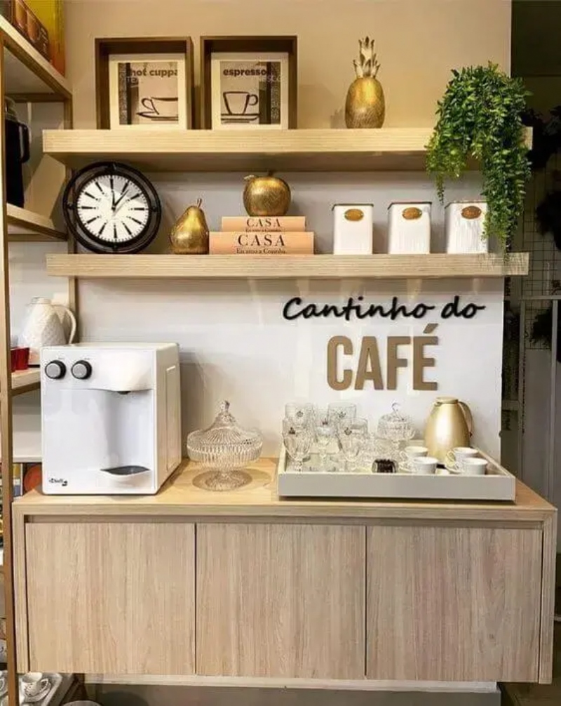 ideias cantinho café apartamento pequeno