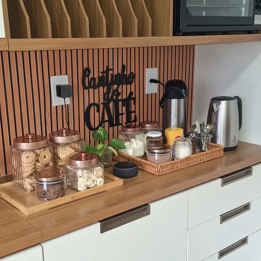montar cantinho do café pequeno