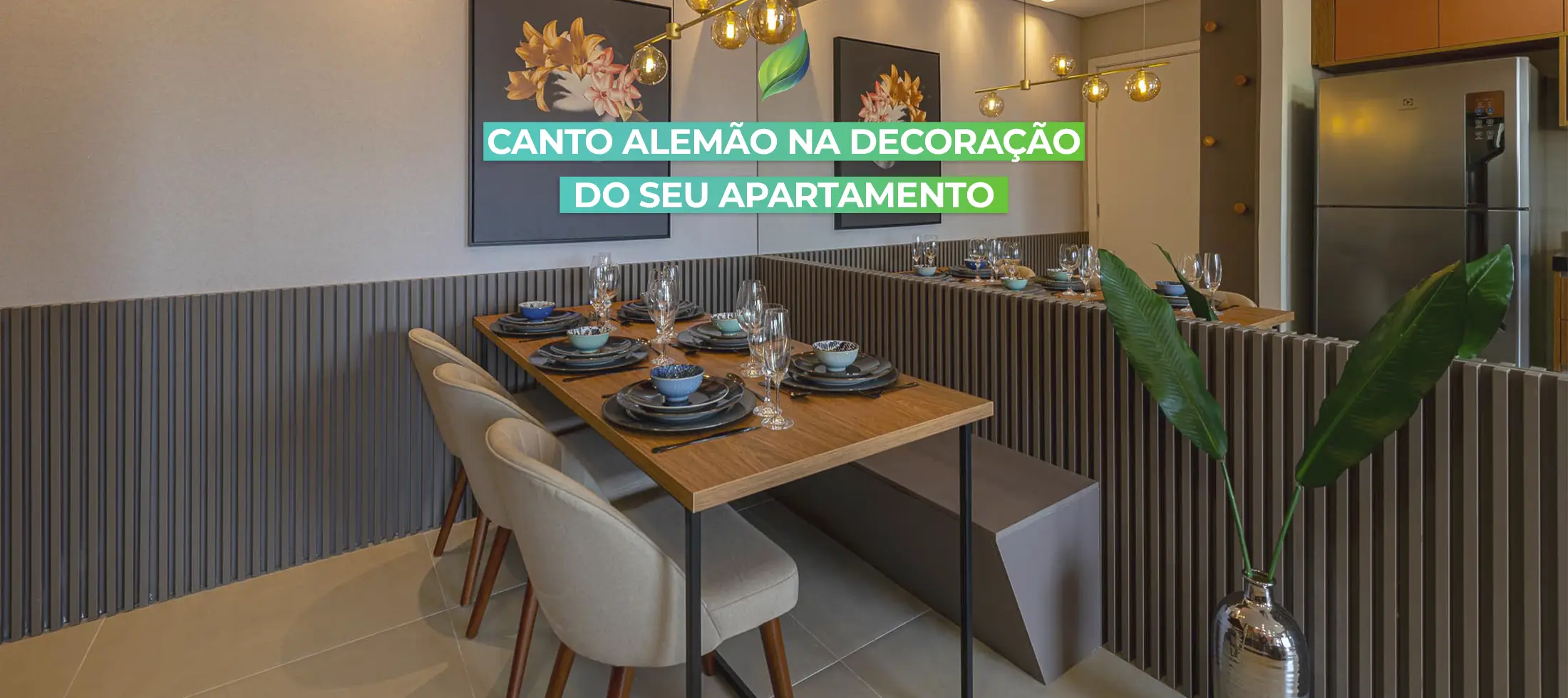 Canto alemão com mesa oval