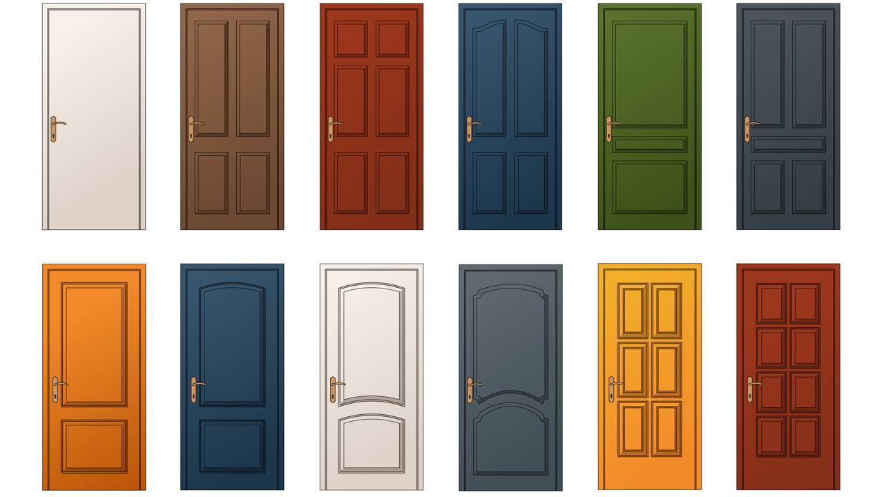 como escolher cor de porta interna