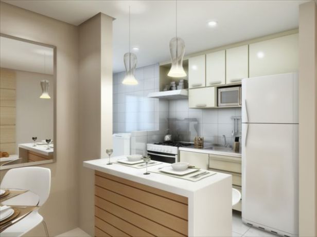 cozinha americana apartamento pequeno