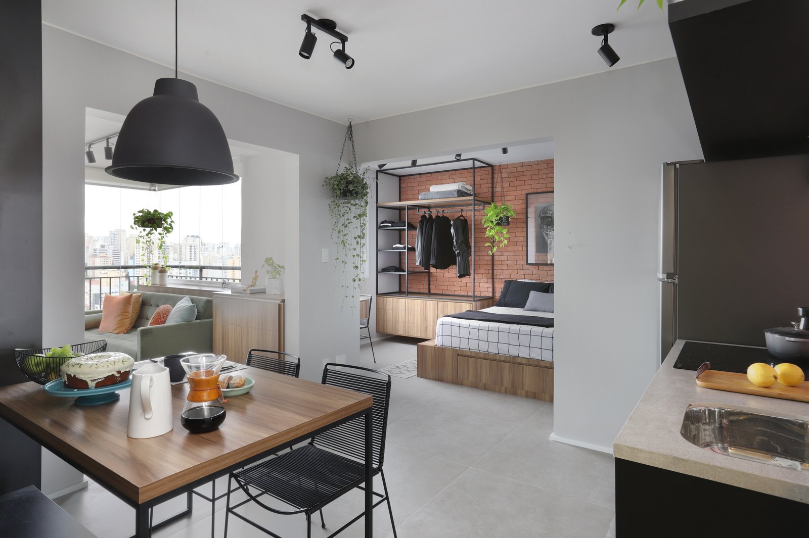 cozinha apartamento pequeno planejada