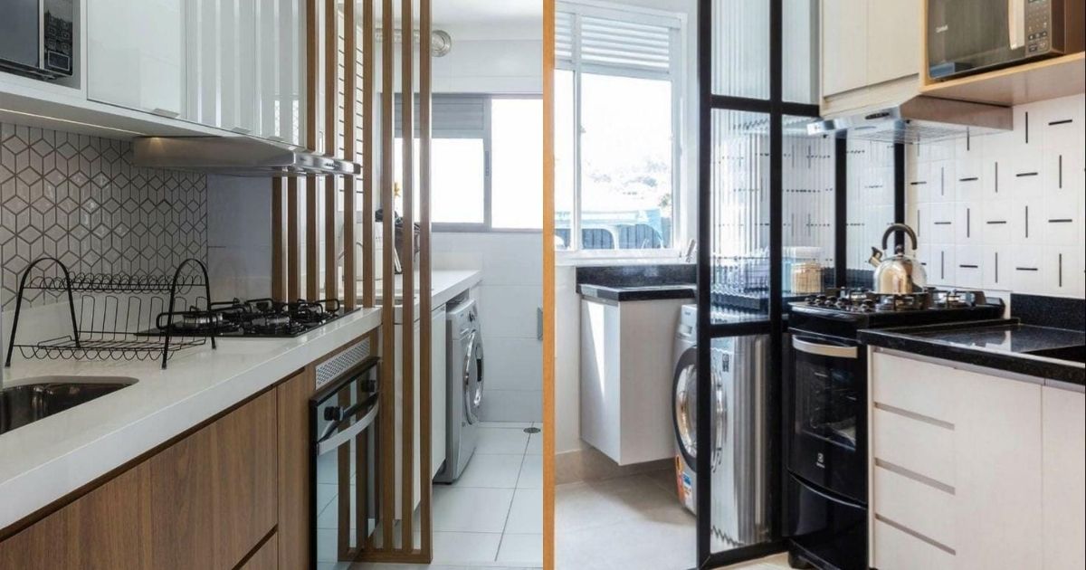 dividir cozinha e lavanderia apartamento pequeno