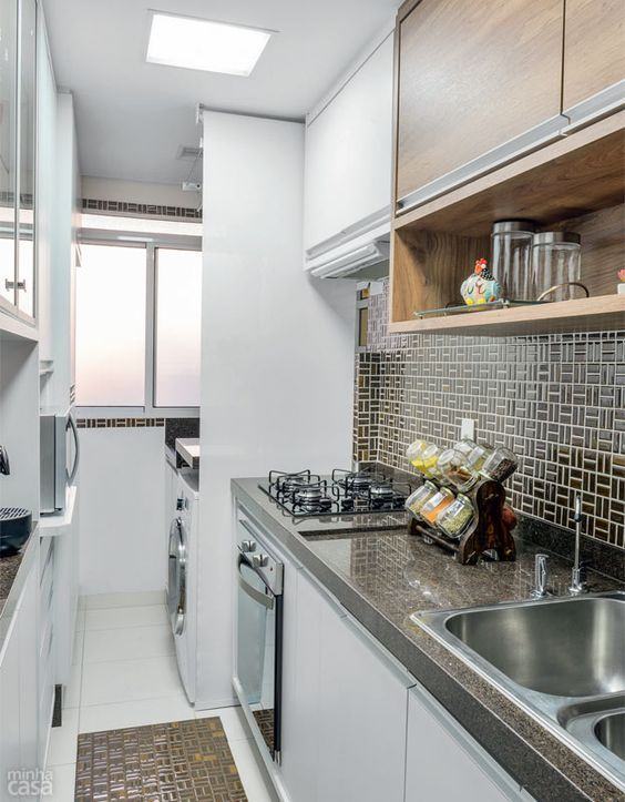 como integrar cozinha e lavanderia em apartamento pequeno