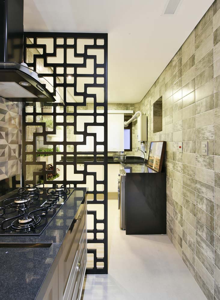 decoração cozinha pequena integrada com lavanderia