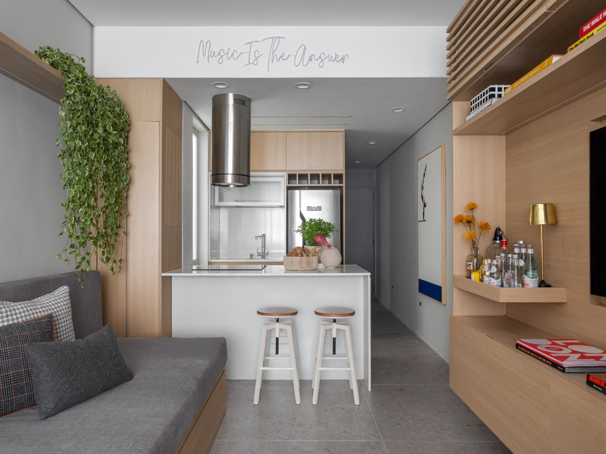 sala e cozinha juntas
