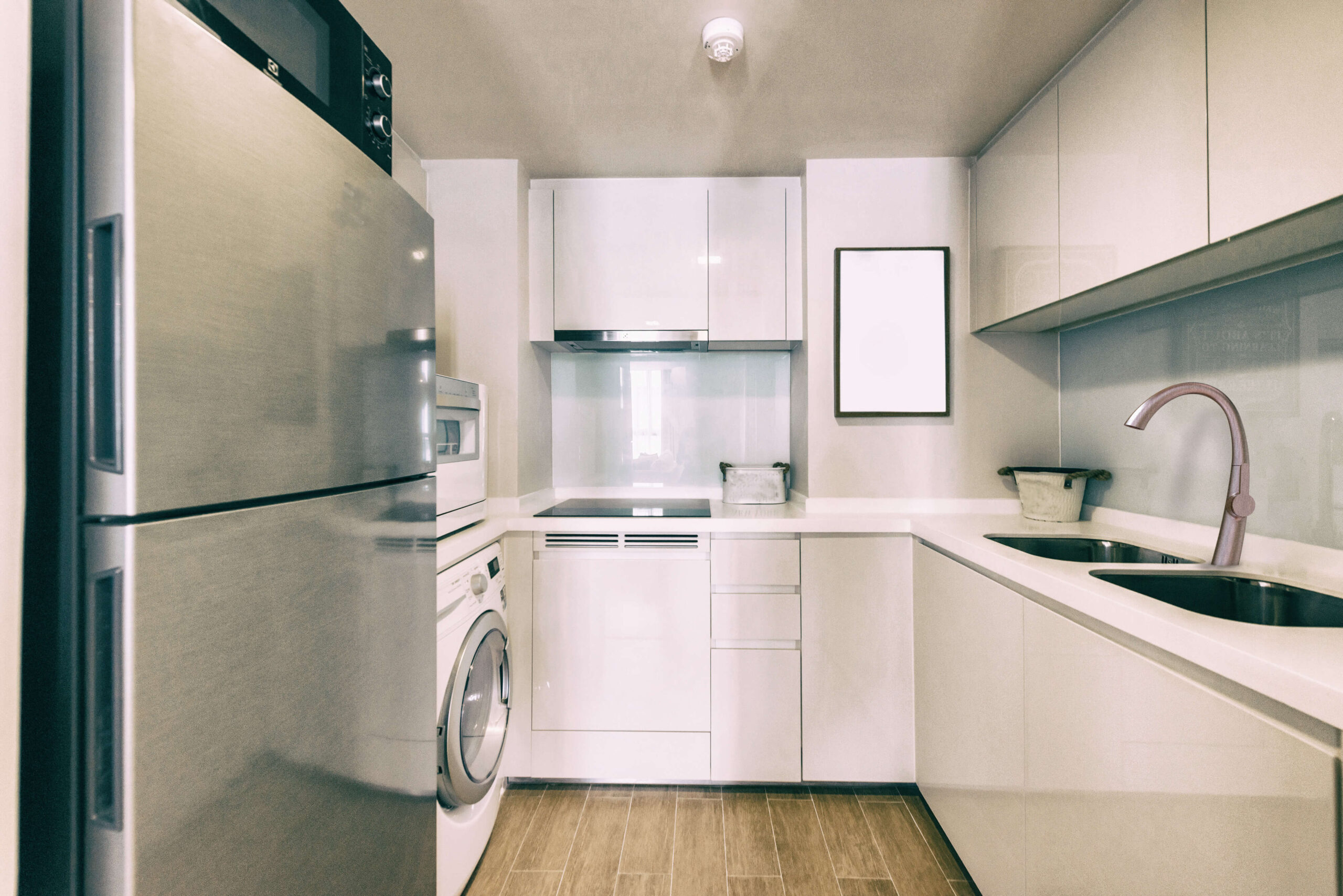 móveis para cozinha e lavanderia integradas