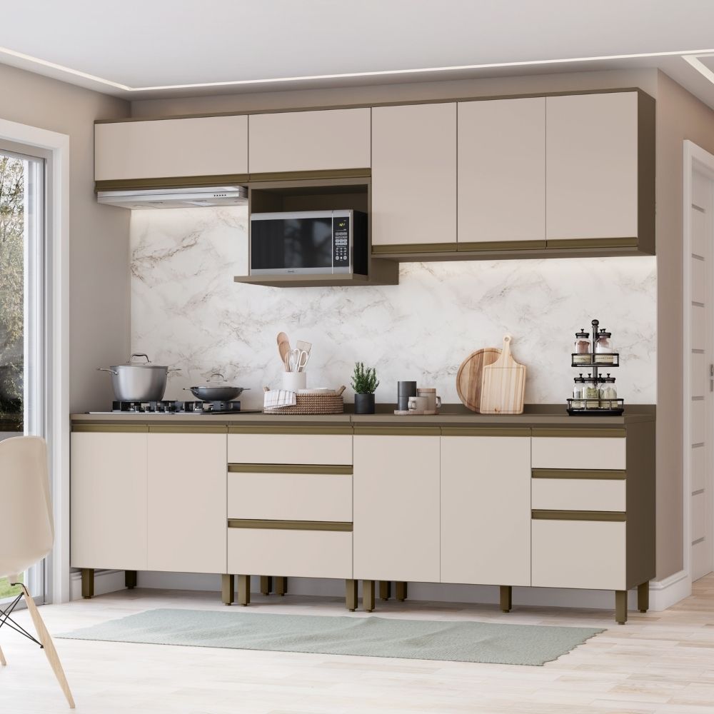 Cozinha modulada corredor