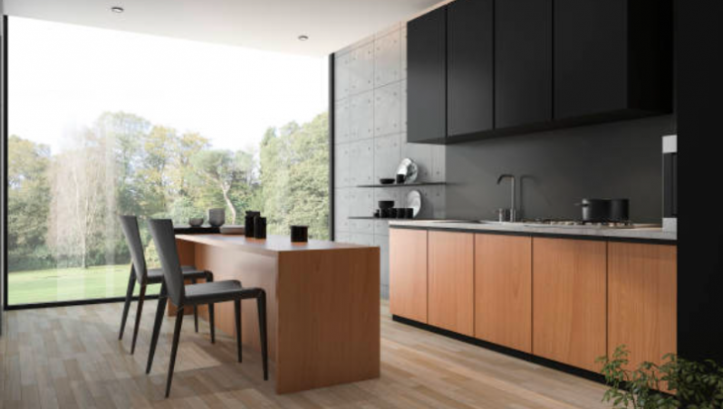 Cozinha modulada com paneleiro torre quente